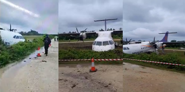 Uçak Pistten Çıktı Şans Eseri Kimsenin Burnu Kanamadı